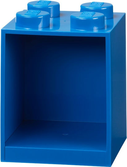 Kids Shelf Box Wall Landscape 4 Studs Floor Blue 16x16x21cm