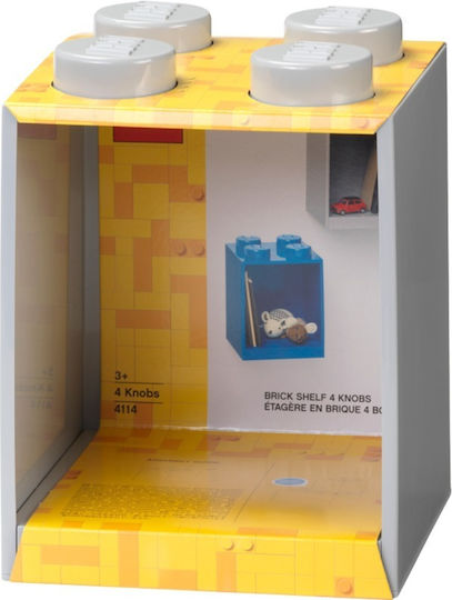 Kids Box Shelf Wall Landscape 4 Studs Floor Gray 16x16x21cm