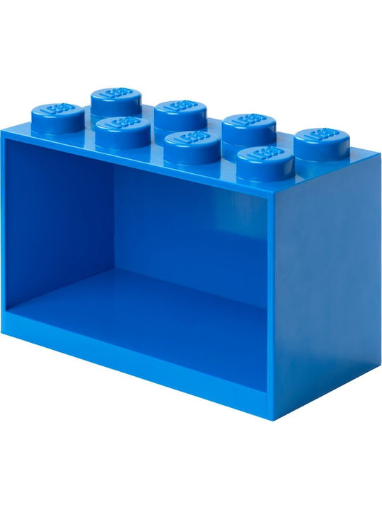 Kinderregale Box Regal Wand Landschaft 8 Studs Boden Blau 31,8x15,9x21,1cm