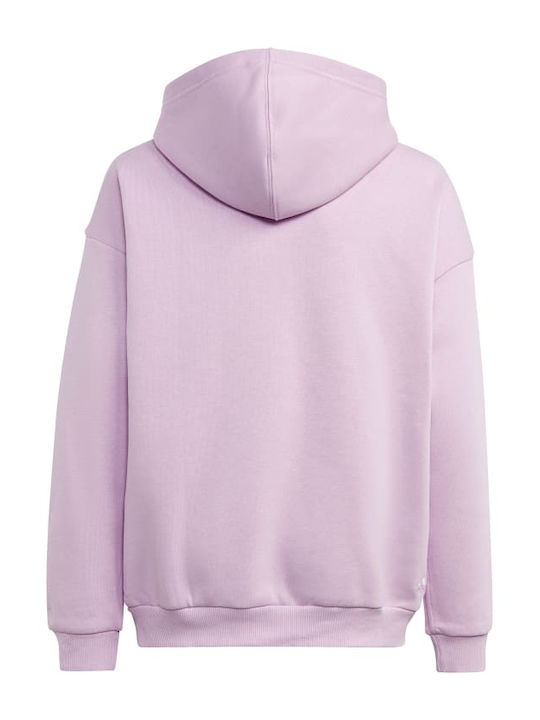 Adidas Kids Sweatshirt with Hood and Pocket Lilac