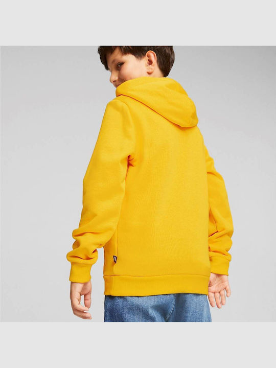 Kids Sweatshirt with Hood and Pockets Yellow Essentials+ 2