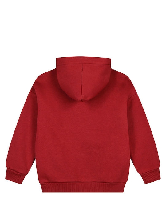 Energiers Kinder Sweatshirt mit Kapuze und Taschen Rot