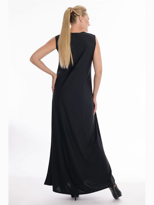 BelleFille Sommer Maxi Kleid Schwarz