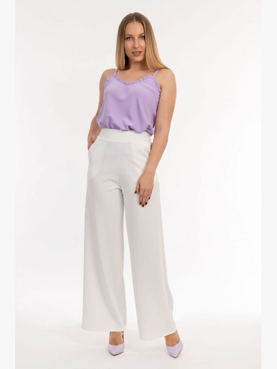 Women's Fabric Trousers White