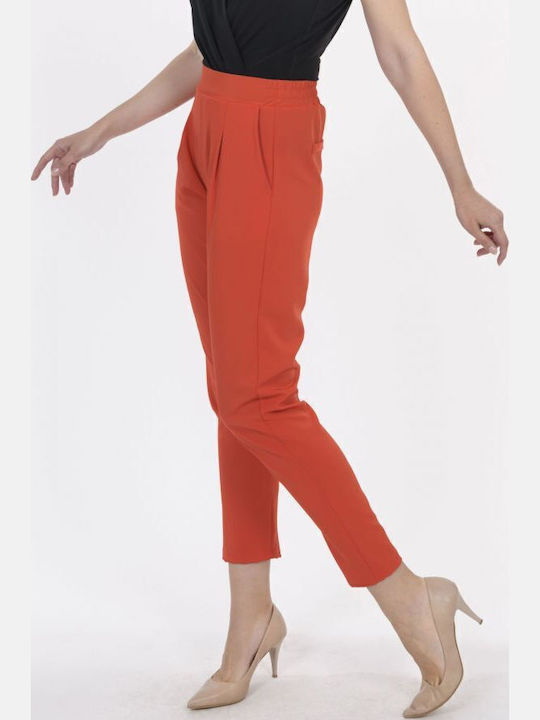 Damen Stoff Hose Rot