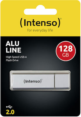 Intenso Alu Line 128GB USB 2.0 Stick Silber