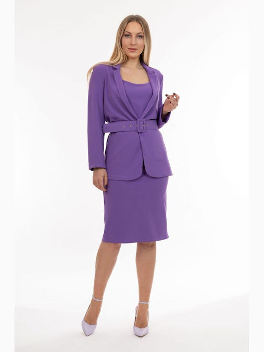 BelleFille Damen Blazer Lila