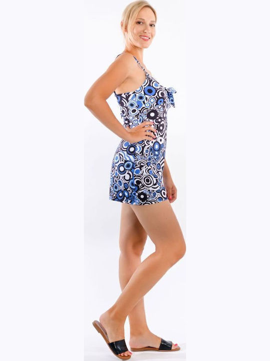 Damen Einteiler Shorts Blau