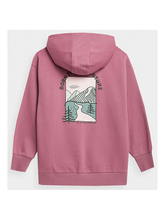 4F Kids Sweatshirt with Hood Pink