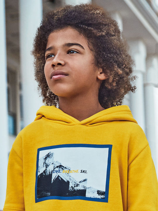 Mayoral Kids Sweatshirt with Hood Yellow