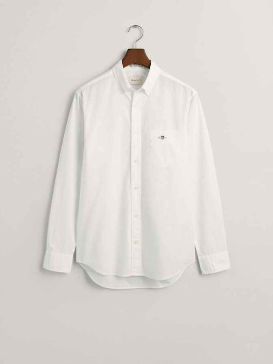 Gant Men's Shirt Long Sleeve White