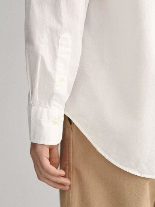 Long-sleeved Cotton Shirt White