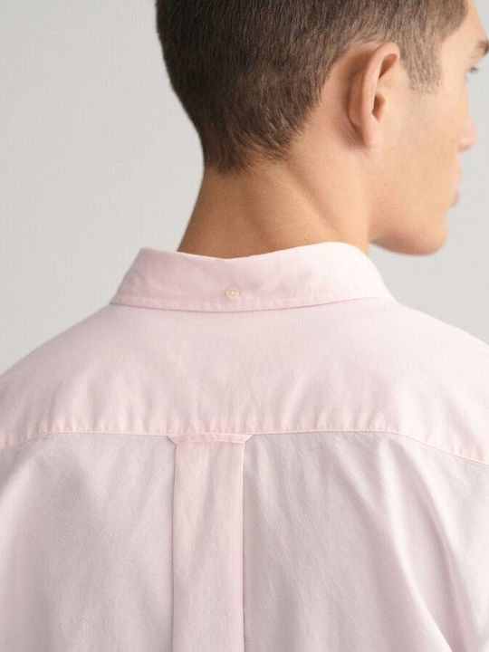 Long-sleeved Cotton Shirt Pink
