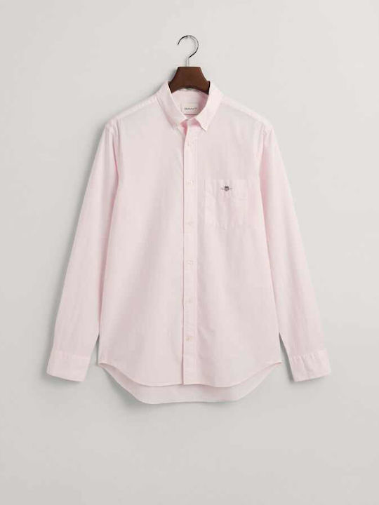 Long-sleeved Cotton Shirt Pink