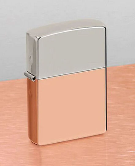 Zippo Bimetal Sammler Feuerzeug Flamme Sterling Silber Deckel