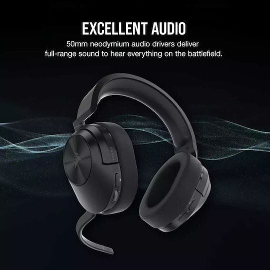 Corsair HS55 Wireless Core Over Ear Gaming Headset with Bluetooth Connectivity for PC / PS4 / PS5