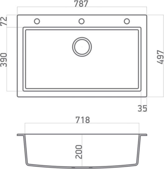 Sanitec Classic 333 Ένθετος από Συνθετικό Γρανίτη Μ79xΠ50cm Sanitec Classic 333 Ένθετος από Συνθετικό Γρανίτη Μ79xΠ50cm