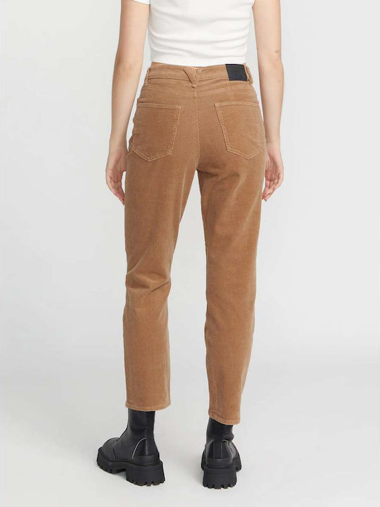 Volcom Women's Fabric Trousers in Straight Line Brown