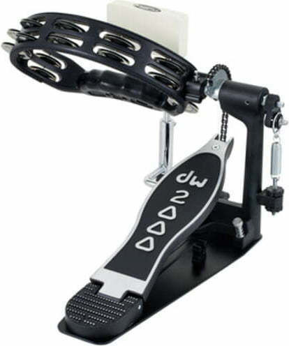 DW Drums Negru Plastic Tamburină Hi-Hat cu dublă serie de zilii