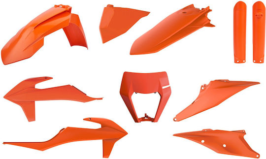 Polisport Set de Piese din Plastic pentru Motocicletă Portocaliu