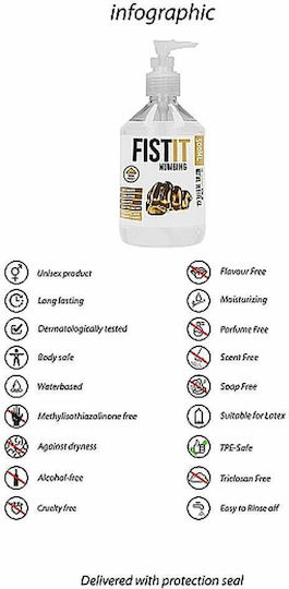 Shots Fist It Numbing Презерватив Гел за смазване 500мл