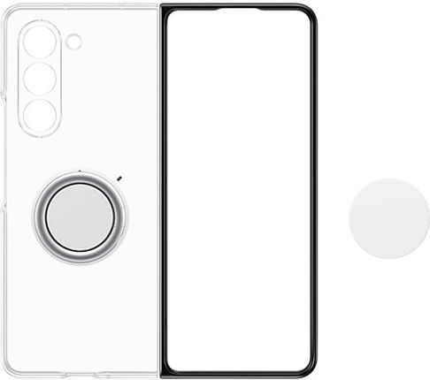Samsung Clear Gadget Case Umschlag Rückseite Silikon Transparent (Galaxy Z Fold5)