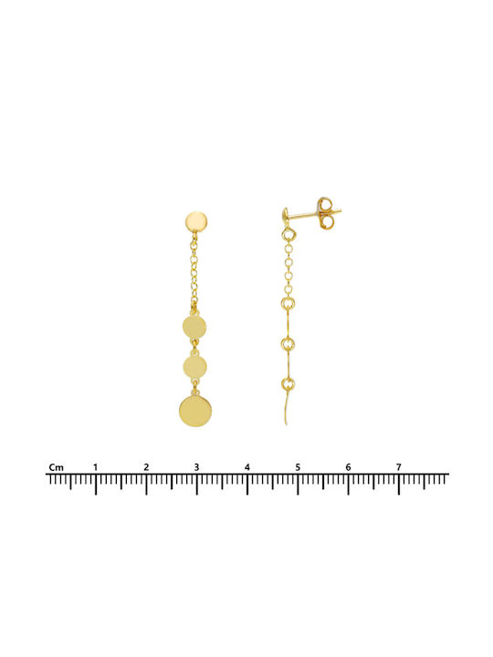 Mentzos Earrings Pendants made of Gold 9K