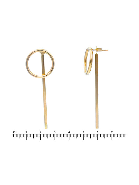 Mentzos Earrings Hoops made of Gold 14K