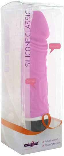 Seven Creations Silicone Classic Patriot Realistic Vibrator Realistisch Vibrator 19cm Pink