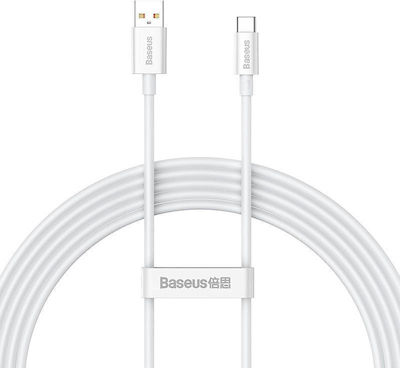 Baseus Superior USB 2.0 Cable USB-C male - USB-A male 100W White 2m (P10320102214-03)