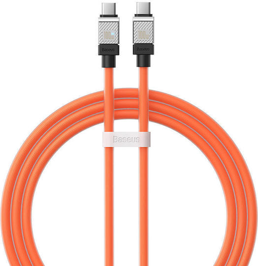 Baseus CoolPlay USB 2.0 Cable USB-C Male - USB-C 100W PD Orange 1m CAKW000207