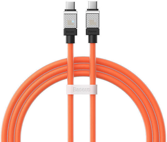 Baseus CoolPlay USB 2.0 Cable USB-C Male - USB-C 100W PD Orange 1m CAKW000207