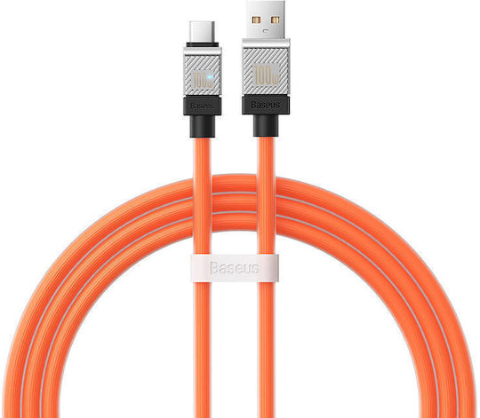 Baseus CoolPlay USB 2.0 Cable USB-C Male - USB-A 100W PD Orange 1m