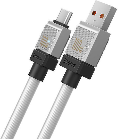 Baseus CoolPlay USB 2.0 Cable USB-C Male - USB-A 100W PD White 1m