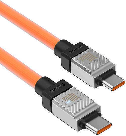 Baseus CoolPlay USB 2.0 Cable USB-C Male - USB-C 100W PD Orange 1m CAKW000207