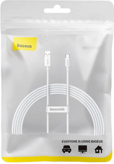 Baseus Superior USB 2.0 Cable USB-C Male - USB-A 100W PD White 2m P10320102214-03
