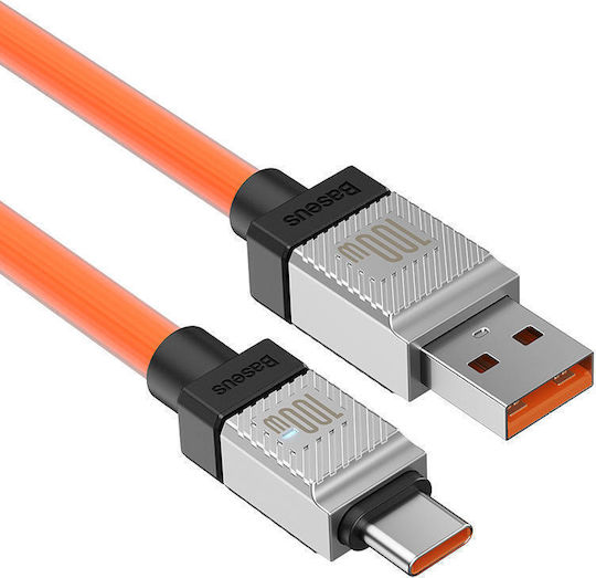 Baseus CoolPlay USB 2.0 Cable USB-C male - USB-A 100W Πορτοκαλί 2m CAKW000707