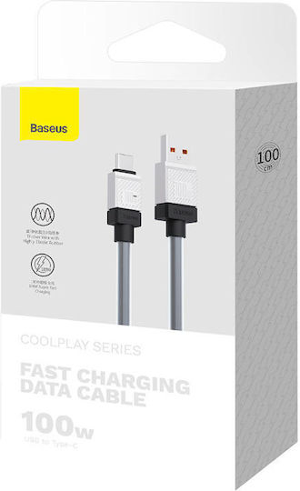 Baseus CoolPlay USB 2.0 Cable USB-C male - USB-A 100W PD Μαύρο 1m CAKW000601