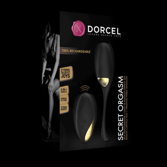 Dorcel Secret Orgasm Вибратор Яйца с Дистанционно Управление 8.4см Черен