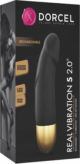 Dorcel Real Vibration S 2.0 Ρεαλιστικός Δονητής 16cm Black / Gold
