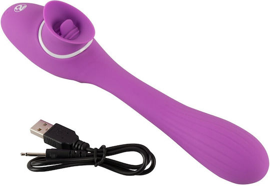 You2Toys 2-Function Bendable Vibe Clitoral Vibrator 22cm Violet
