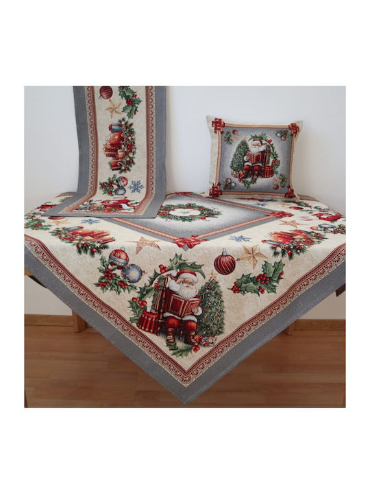 Ornament de Crăciun Față de masă Material textil Argint M140xL140cm 1buc