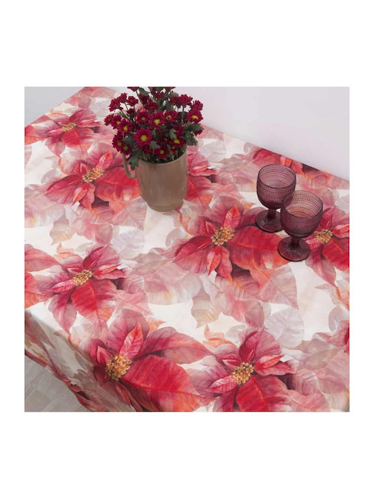 Christmas Tablecloth Square Fabric Red L135xW135cm 1pcs