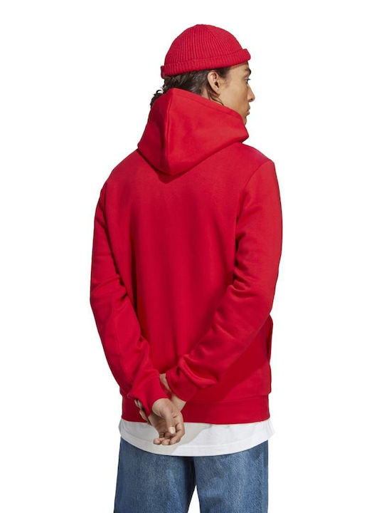 Adidas Essentials Men's Sweatshirt with Hood Red