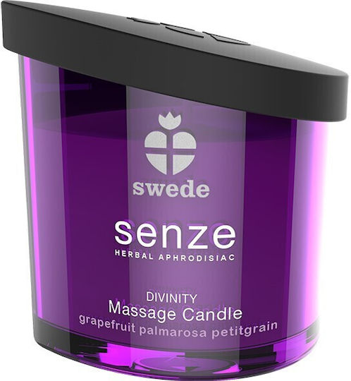 Swede Senze Herbal Aphrodisiac Massage Candle Divinity with Scent Grapefruit Palmarosa Petitgrain 50ml
