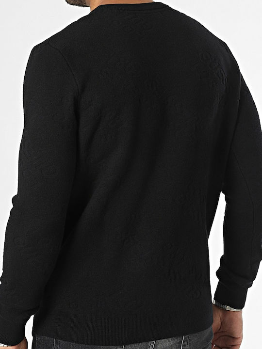 Guess Men's Long Sleeve Sweater Black