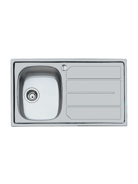 Foster 1000 1179561 Δεξιός Ένθετος Νεροχύτης Inox Σατινέ Μ79xΠ50cm Ασημί