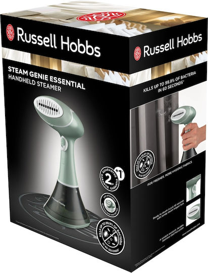 Russell Hobbs Steam Genie Essential Ατμοκαθαριστής Ρούχων Χειρός 1600W με Δοχείο 200ml Πράσινος