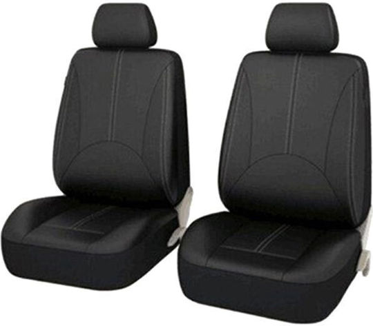 Car Cover Set 9pcs Leatherette Black