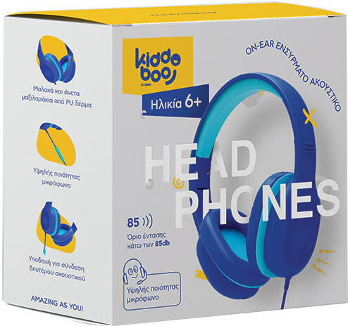 Kiddoboo KBHS01 Ενσύρματα Παιδικά On Ear Ακουστικά Lolipop Blue
